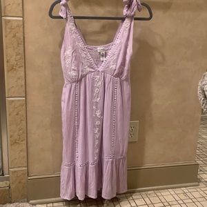 Jessica Simpson dress, lavender with white embroidery, new without tags!